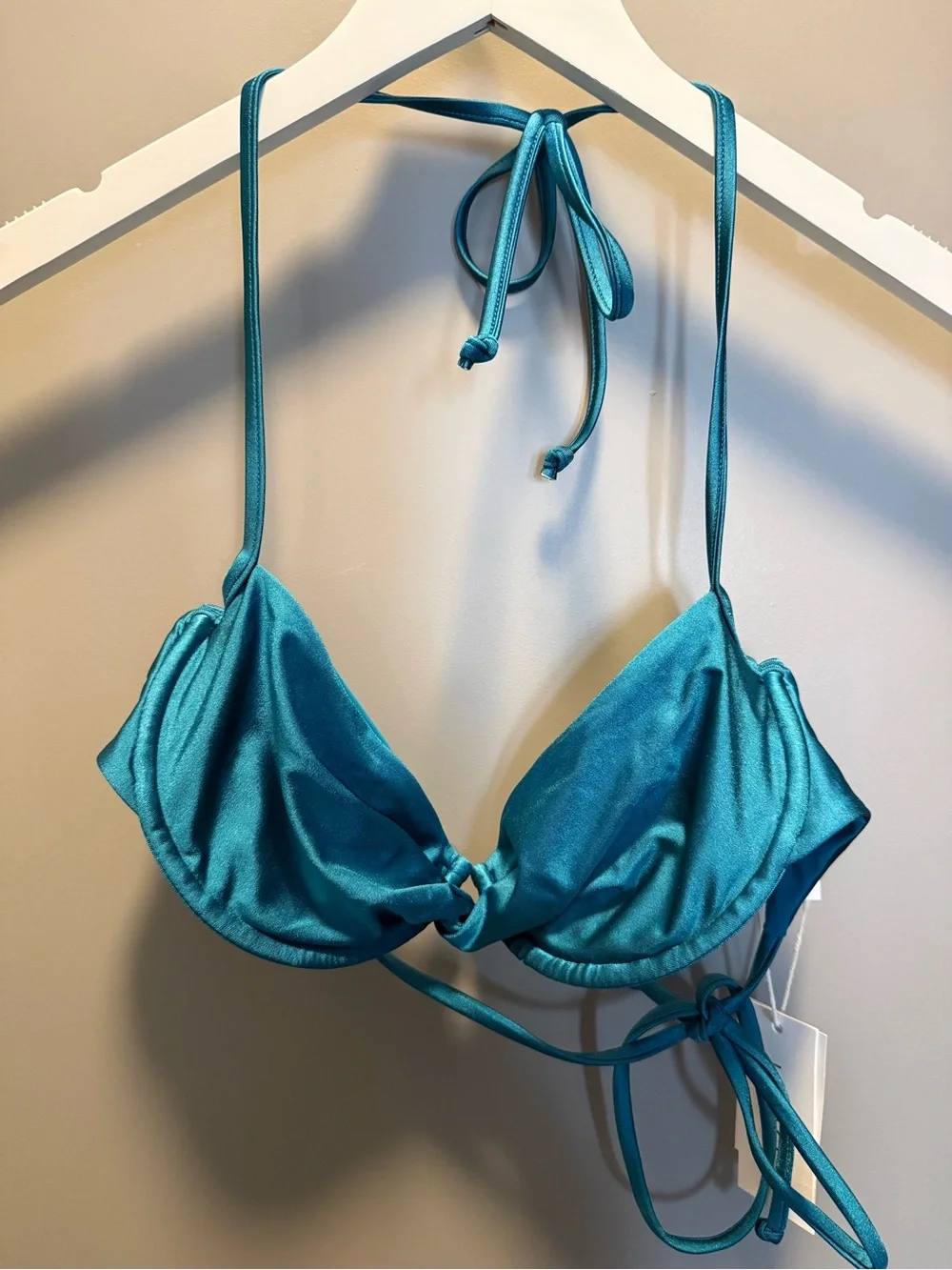 L*space Teal Bikini Top NWT